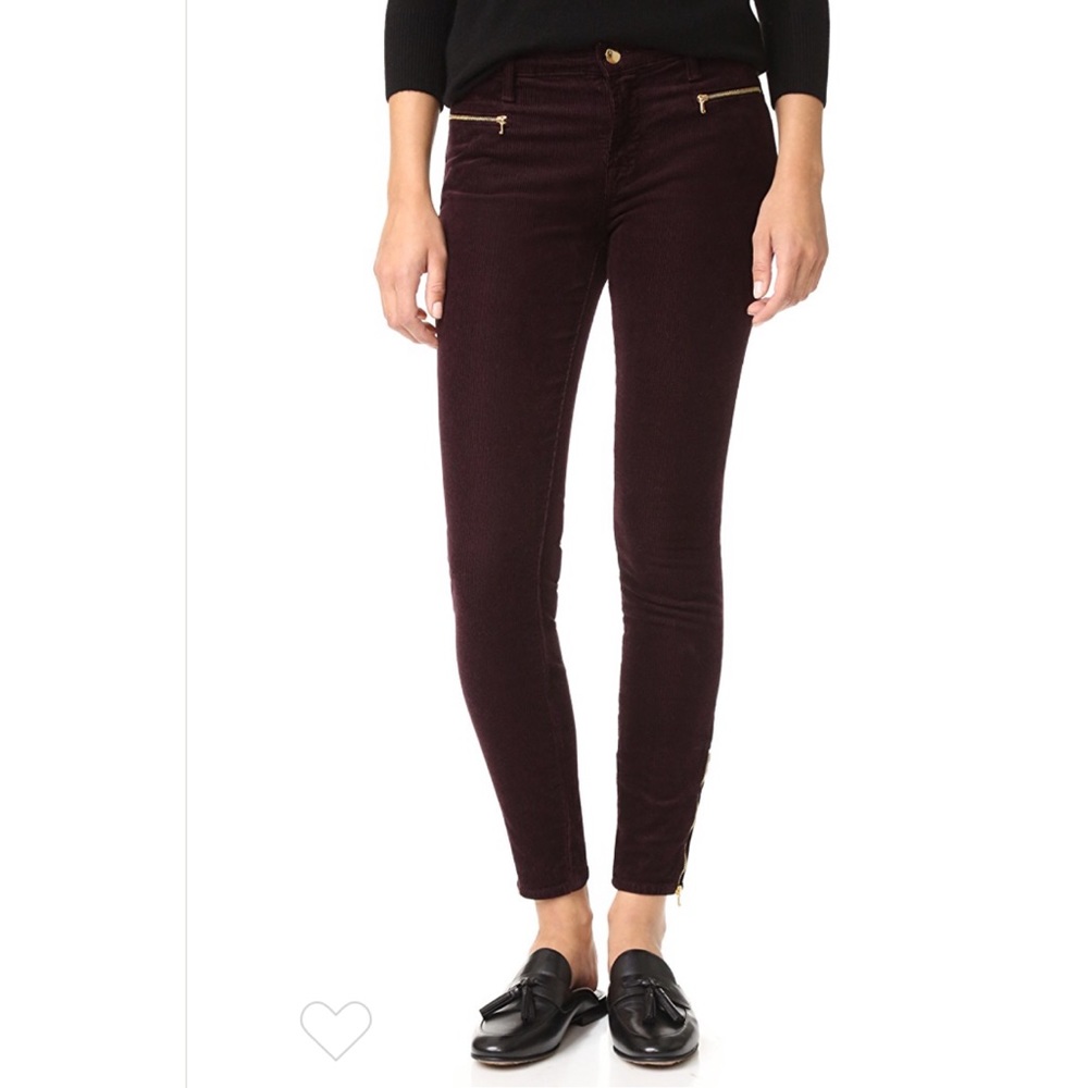 NWT J BRAND Iselin Skinny Brown Corduroys Size 25
